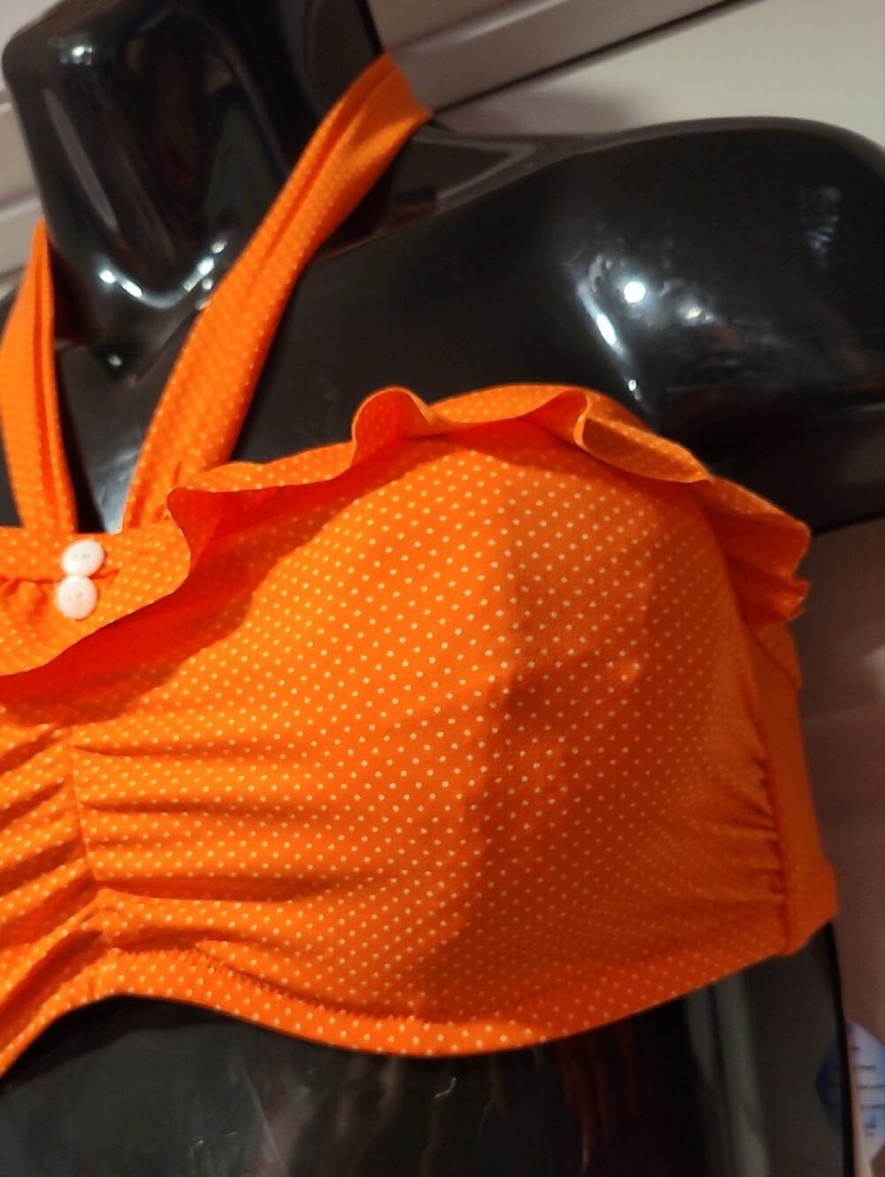 Freya Orange Ruffle Halter Bikini Top - Picture 3 of 4